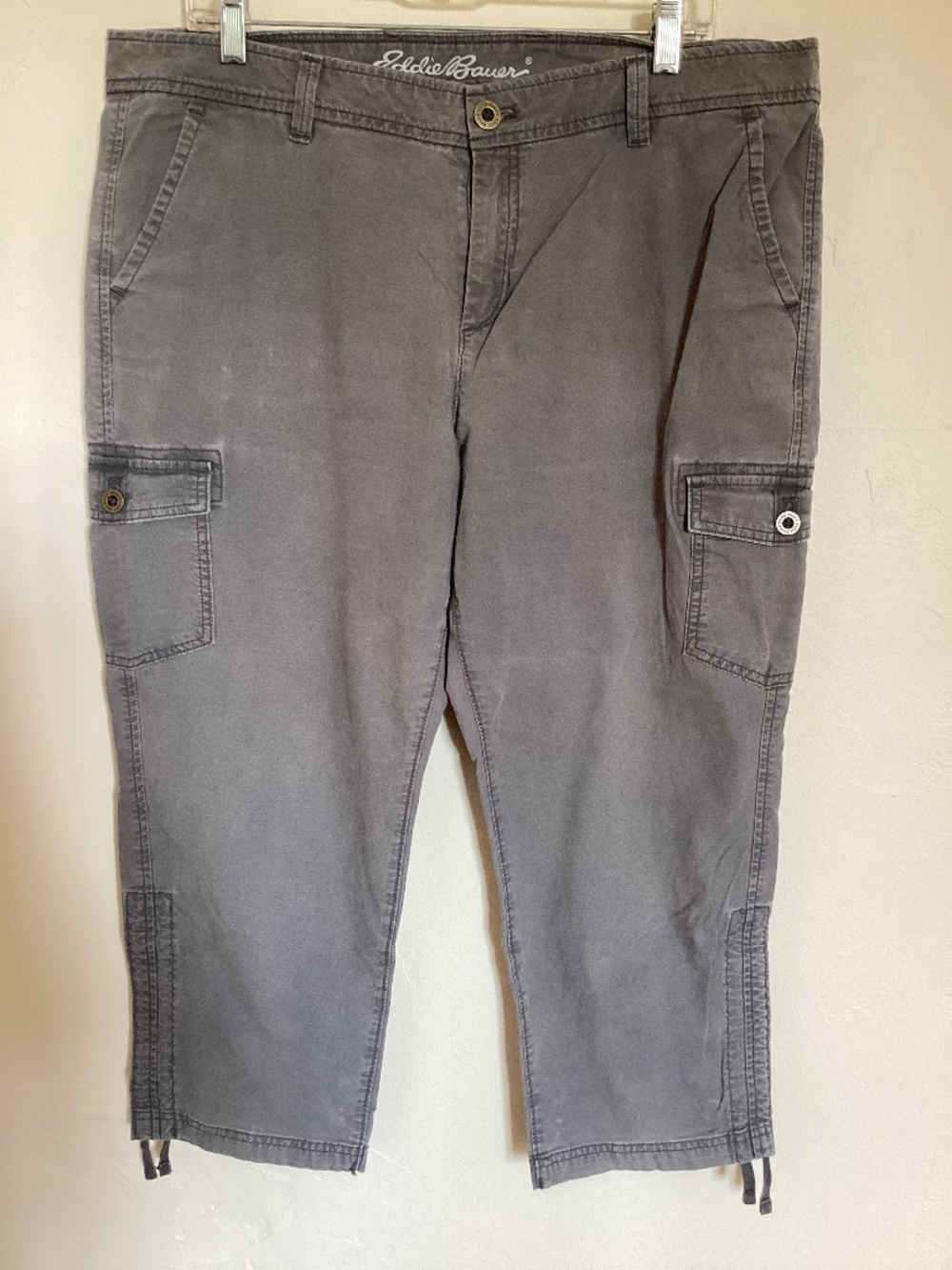 Eddie Bauer 14 Capris Cargo Rip Stop cotton spandex summer athletic sporty